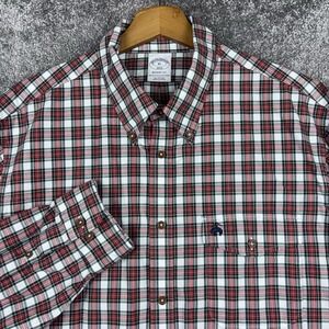 Brooks‎ Brothers Shirt Men's XL Regent Fit The Original Polo Cotton Plaid Preppy